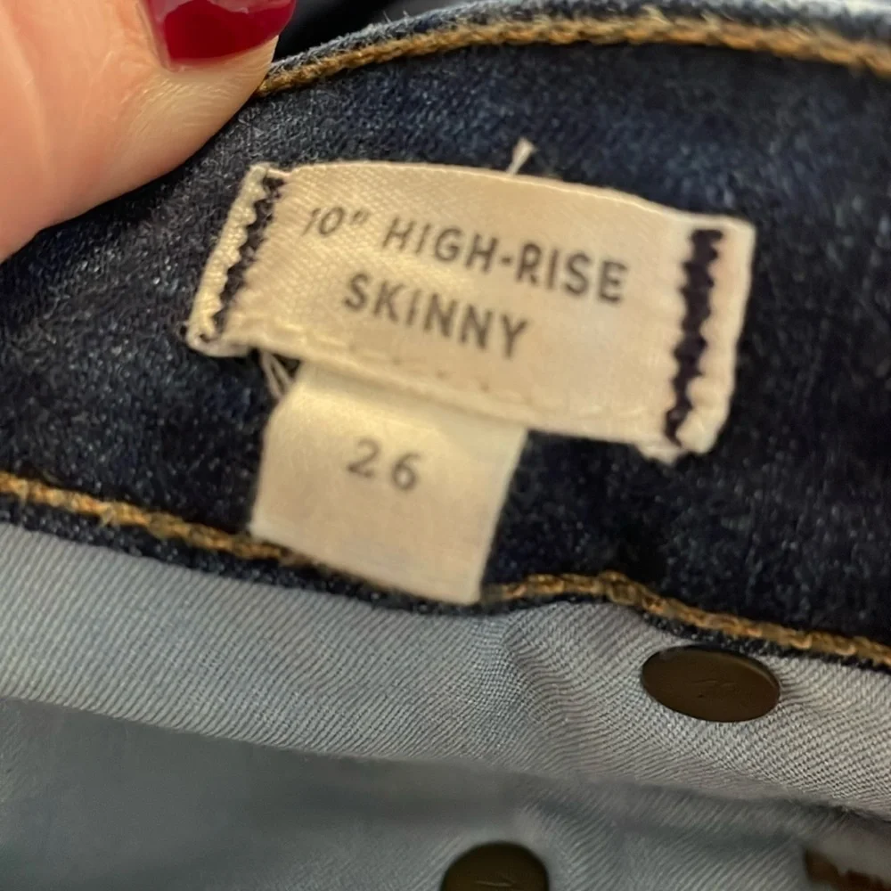 Madewell 10 Inch High Rise Skinny Jeans 26